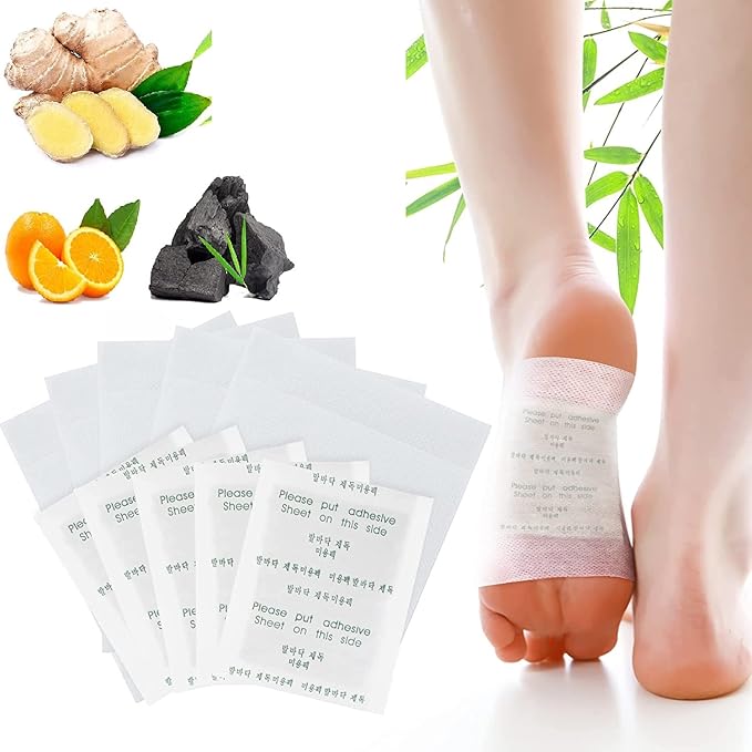 Close-up of Overnight Sole Reset pad and natural herbal ingredients